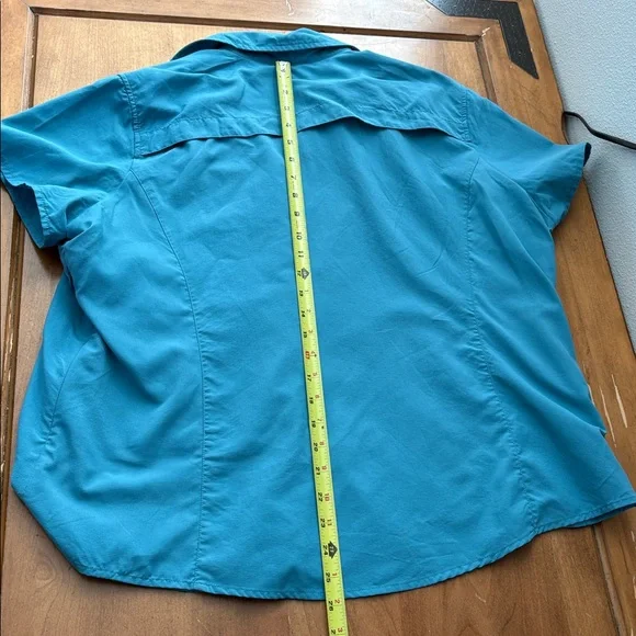 REI Tactel Nylon Turquoise Women's Short Sleeve Hiking Shirt Size 1X - Picture 8 of 12